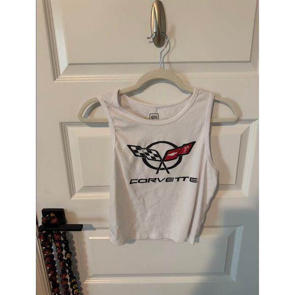 White Corvette Logo Tank Top - Picture 1 of 3